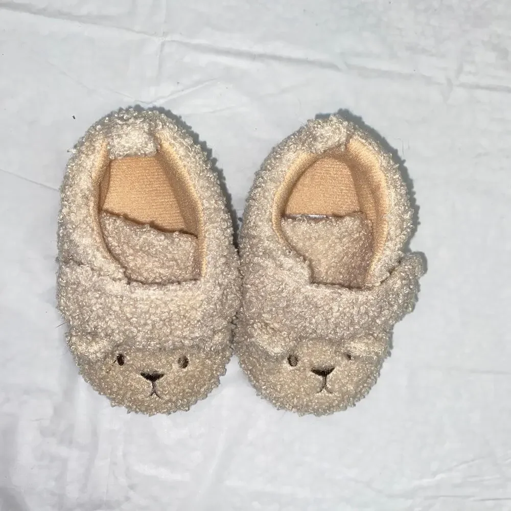 Cat & Jack Unisex Baby Bear Bootie Slipper Shoes Size 6-9 Months